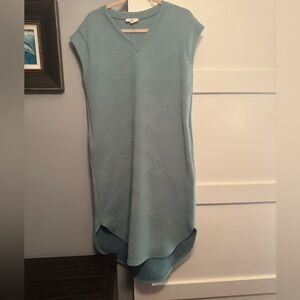 Entro High Low Textured Sage Green Dress